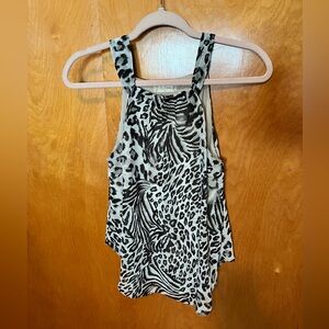 Altar’d State black and white cheetah/zebra print tank top size small